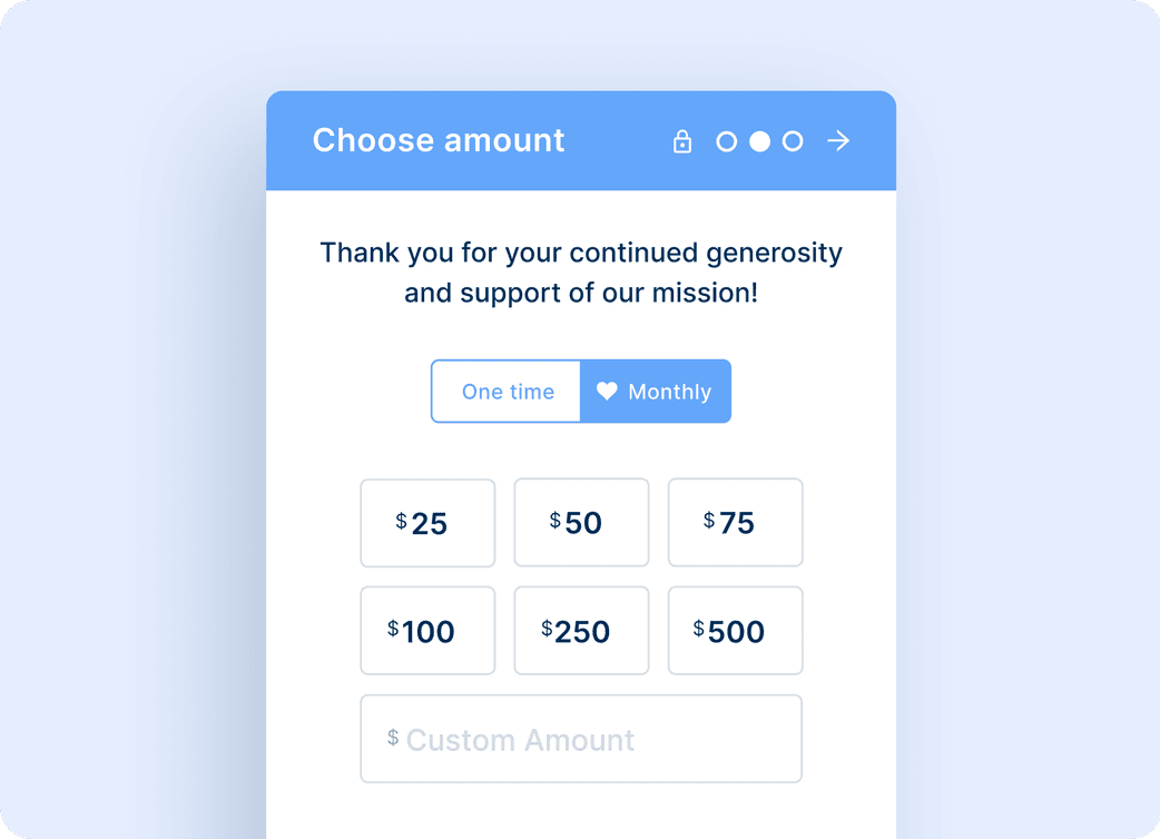 choose amount