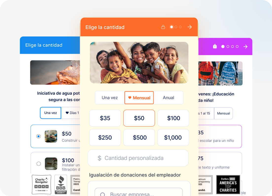 Proceso de compra de entradas con selección de tickets y opción de donación adicional.