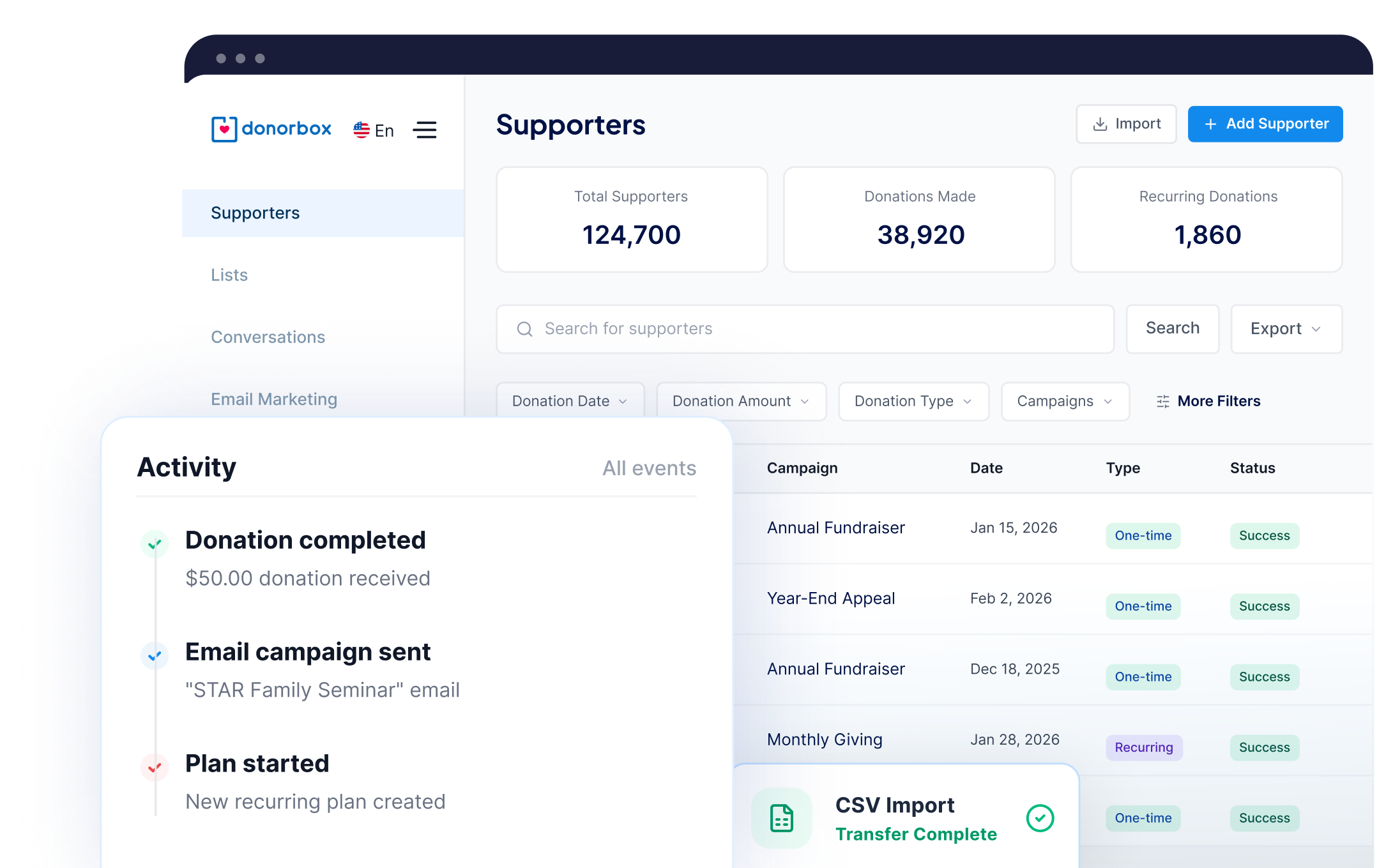 CRM screen