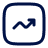 Icon of a line graph with an upward trend inside a rounded square, symbolizing growth or progress.