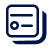 Minimalistic icon of a folder with a document inside, featuring a circle and line, symbolizing digital content or files.