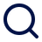 A magnifying glass icon in navy blue, symbolizing search or zoom functionality, set against a light gray background.