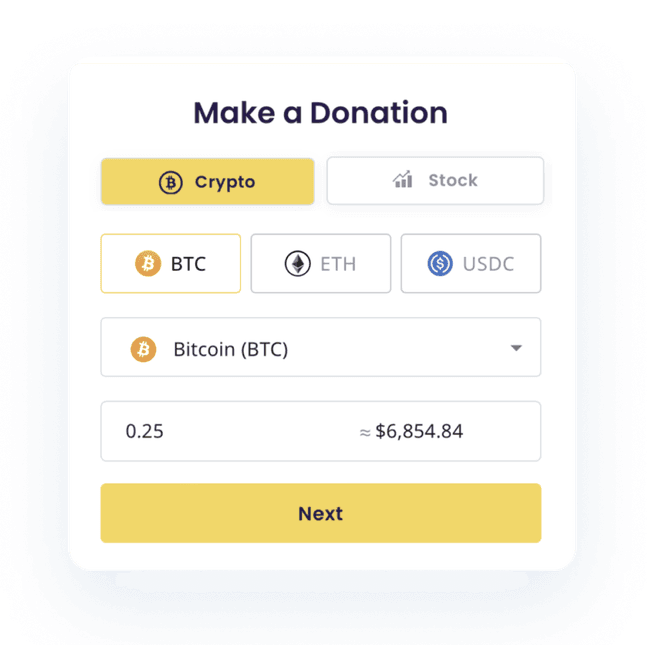 cryptocurrency donation form cryptocurrency donation form