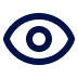Dark navy blue eye icon with a circular pupil outline, simple flat design style