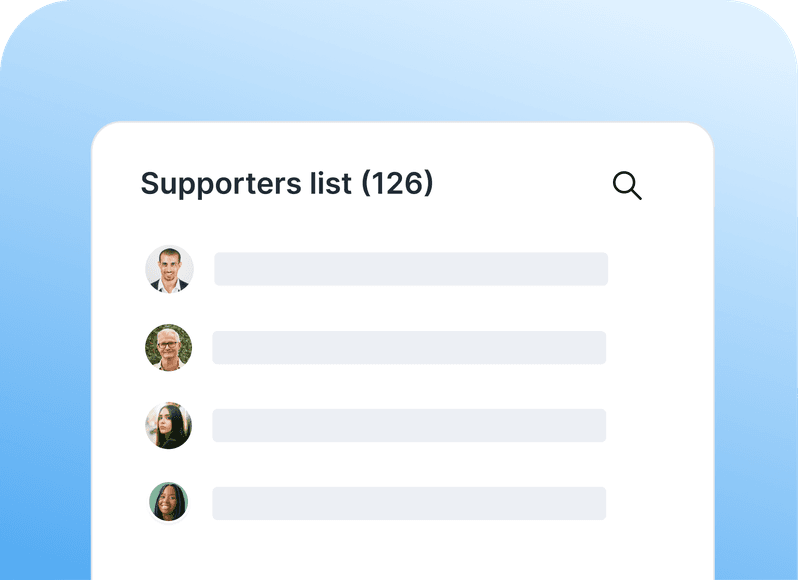 supporters list