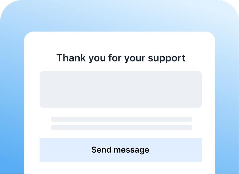 thank you for your support