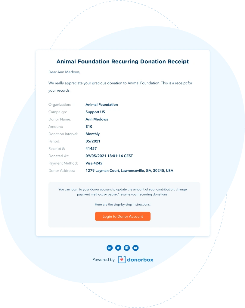 donation receipts