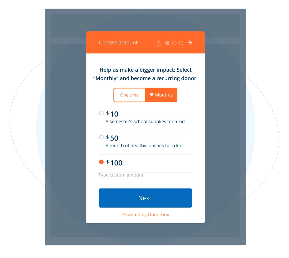 donation widget