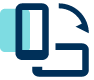 Icon of a mobile device with a rotating arrow, indicating screen rotation or landscape mode.