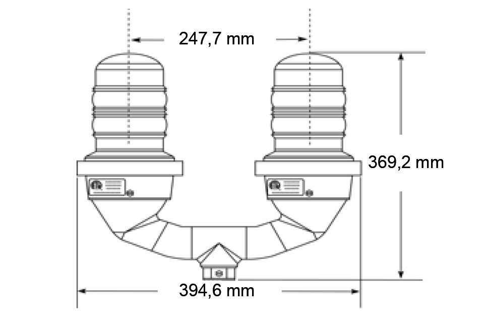 DWT-OBS-LED-S Doppelhindernisfeuer 2
