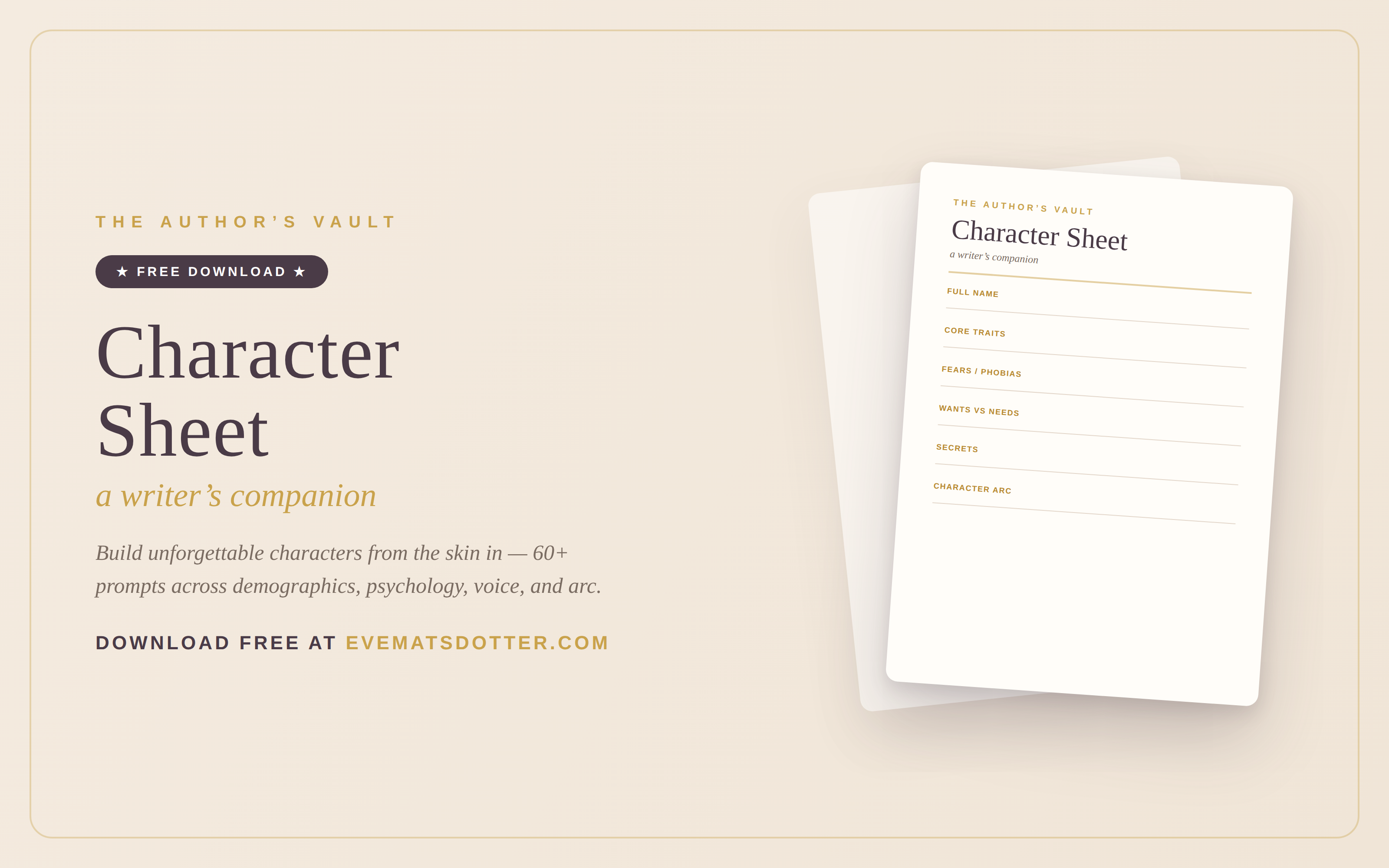 Character and Location sheets
