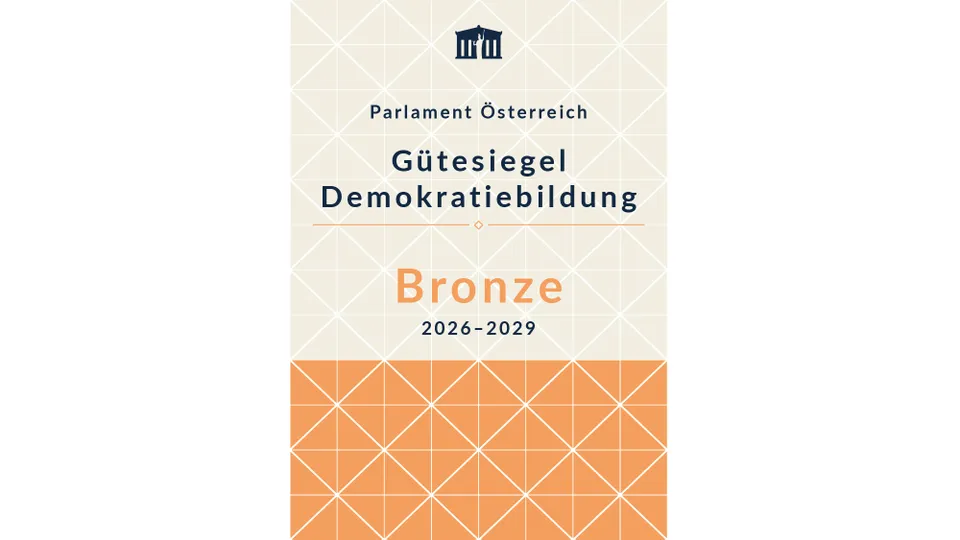 Guetesiegel Demokratiebildung des Parlament Österreich
