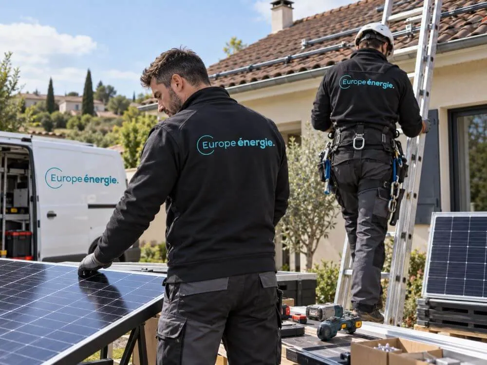 Pose panneaux solaire europe énergie