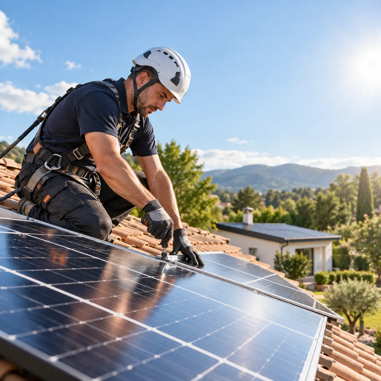 technicien panneau solaire