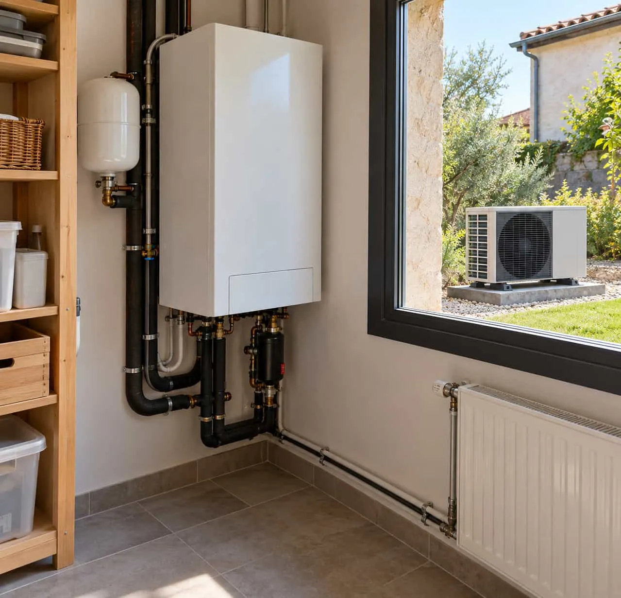 Pompe à chaleur air-eau bibloc