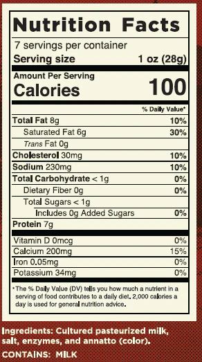 Shredded Smoked Gouda Nutrition