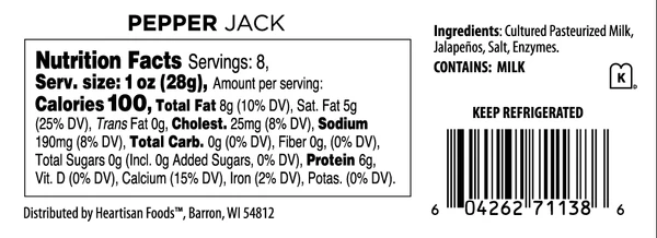 Pepper Jack Nutrition