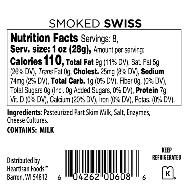 Smoked Swiss Nutrition