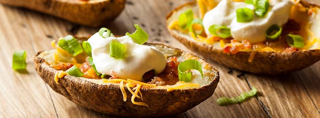 Cheddar Cheese Stuffed Potatoes