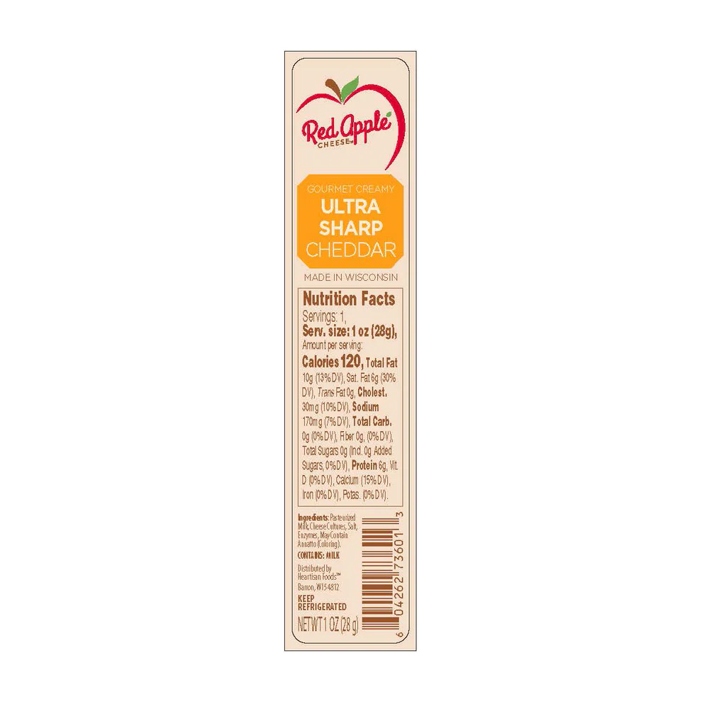 Ultra Sharp Cheddar Gourmet Creamy Cheese Snack Stick