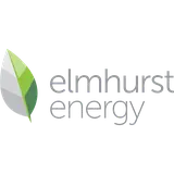 Elmhurst Energy logo with a green leaf design