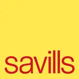 Savills logo on a yellow background