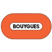 Bouygues logo on orange oval background.