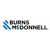 Logo of Burns & McDonnell with blue stripes