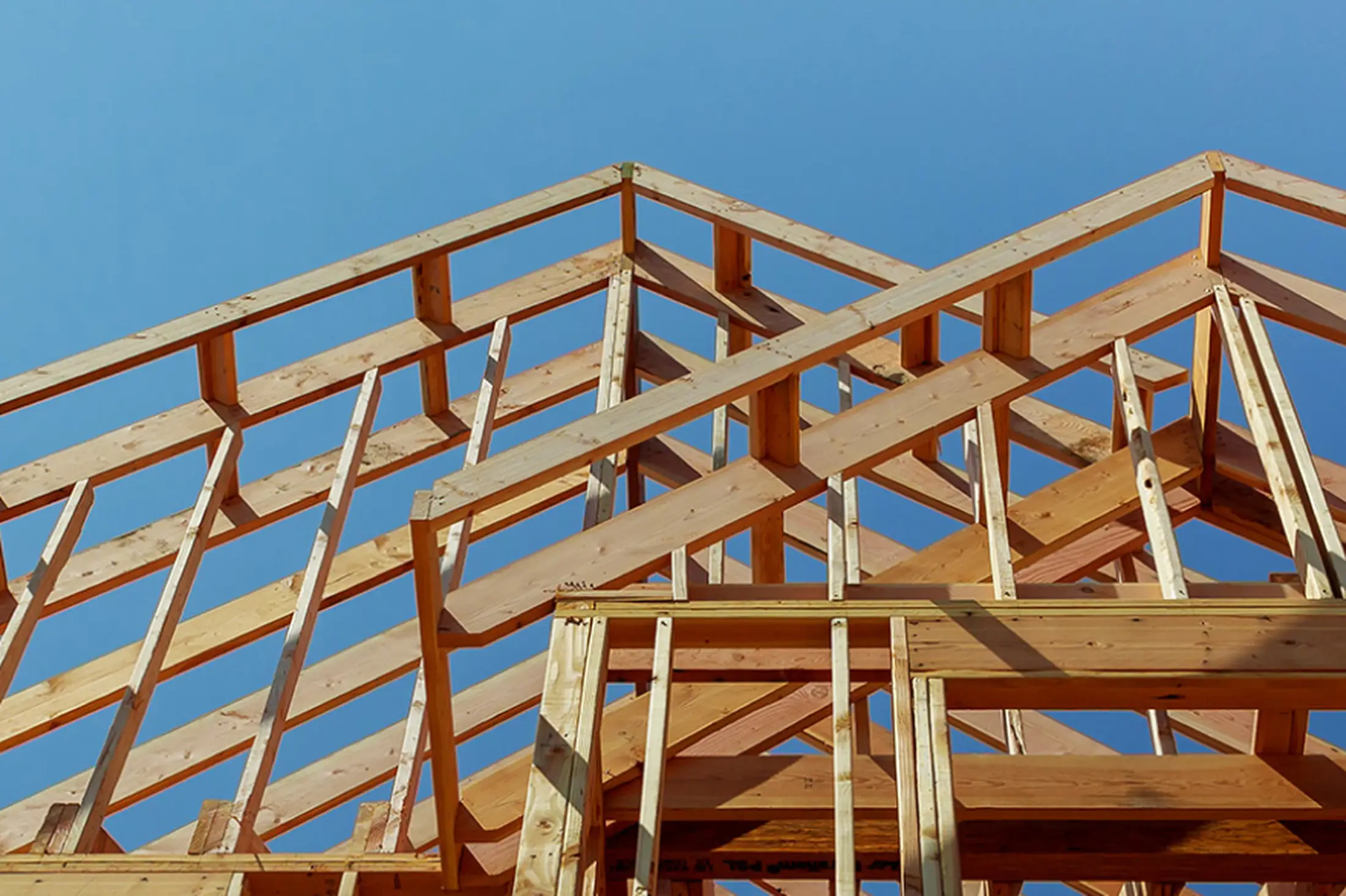 Wooden framework for a house
