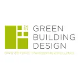 Logo for Green Building Design with text