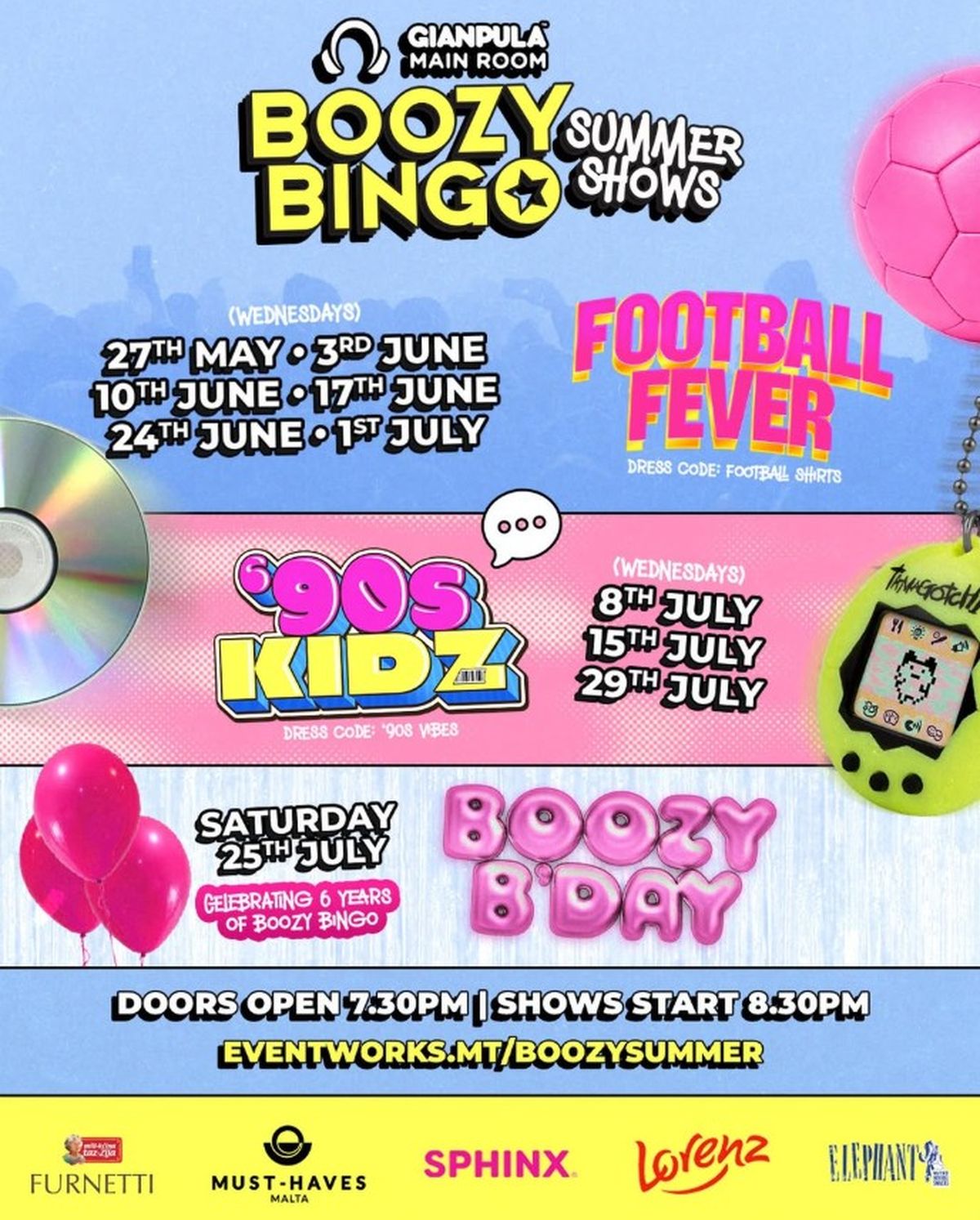 BOOZY BINGO PRES. 90s KIDZ OPENING NIGHT | 8 Jul 2026