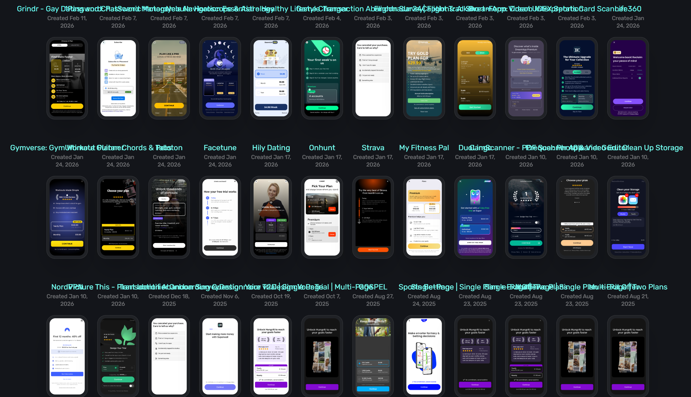 Superwall template examples