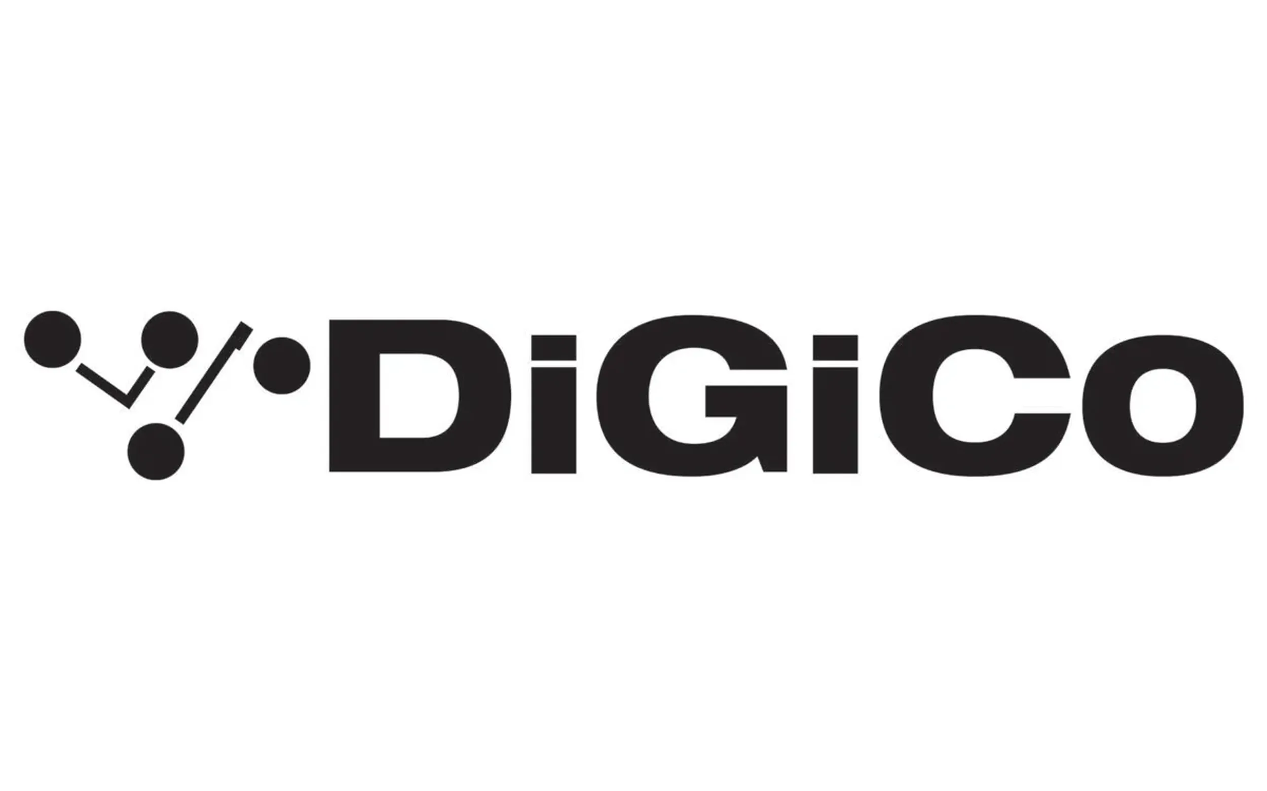 The image shows the DiGiCo logo, featuring the brand name in bold black letters accompanied by a geometric design on the left.