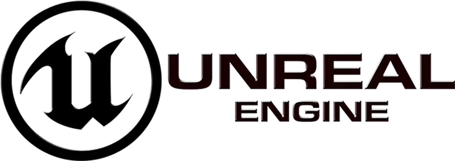 Logo of Unreal Engine, featuring a stylized "UE" in a circular emblem, adjacent to the text "UNREAL ENGINE."