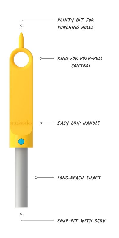Outlining the features of the Makedo Scru-Driver