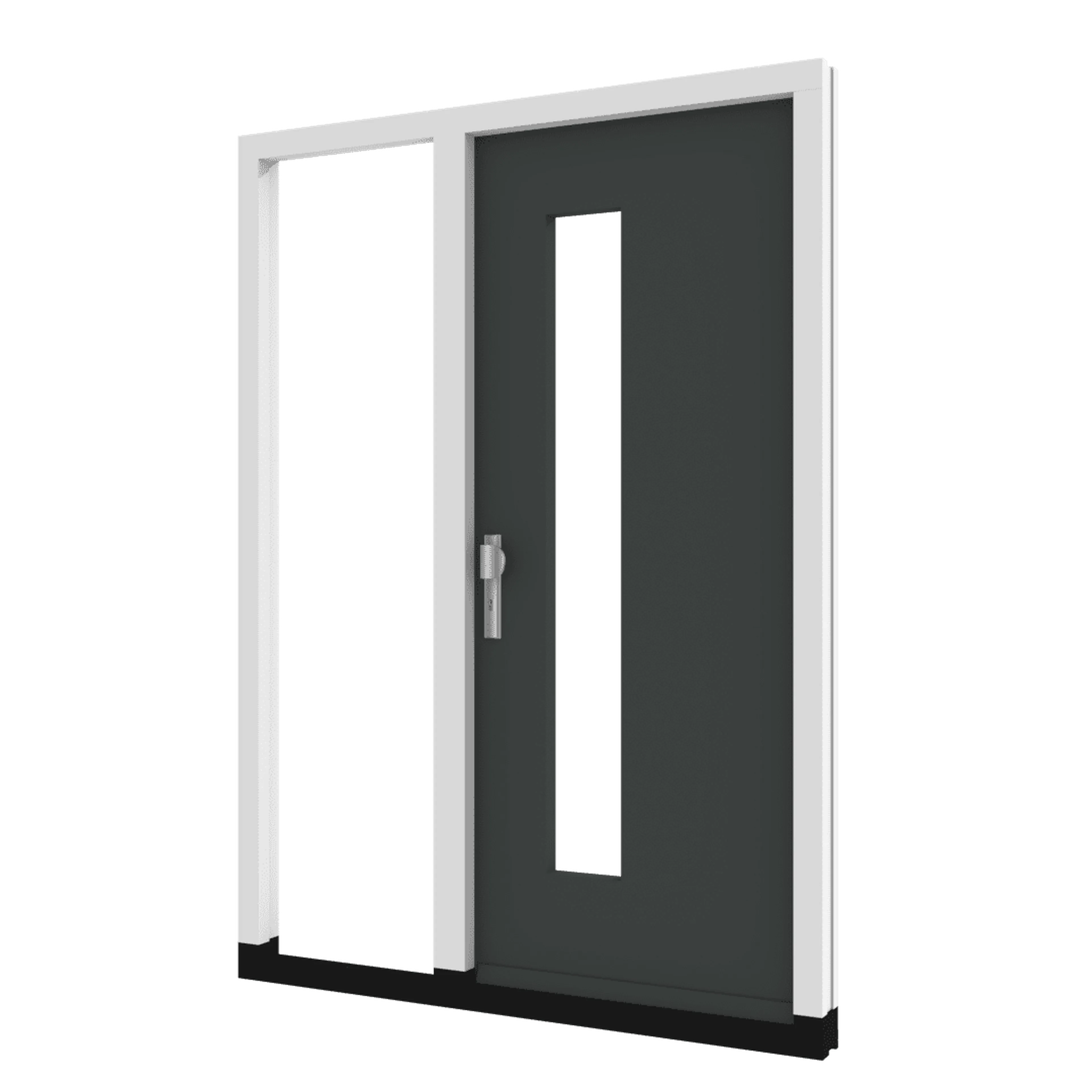 houten binnendeur TH02 met glas en zijlicht aan linkerzijde