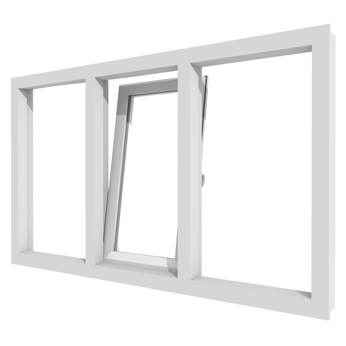 Kunststof Raam Voor Kelder Of Garage BauPlaza Kunststof Draai-kiepraam Met Dubbele Beglazing – Kelderraam 40x50 Cm (b X H), DIN Links | Wit, Thermisch Geïsoleerd 40x50 Cm Kunststof Raam