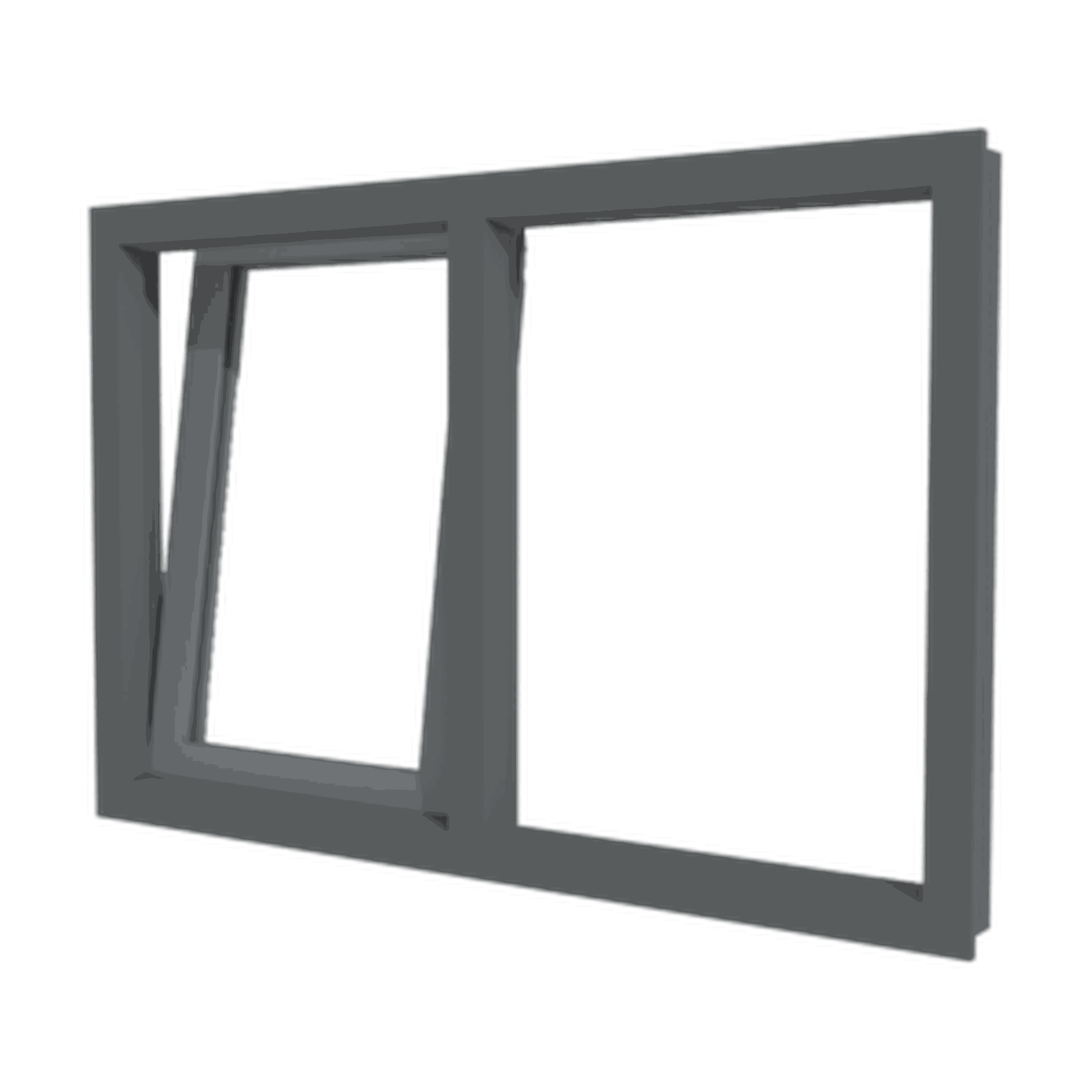 Valraam (links) en vast glas | aluminium