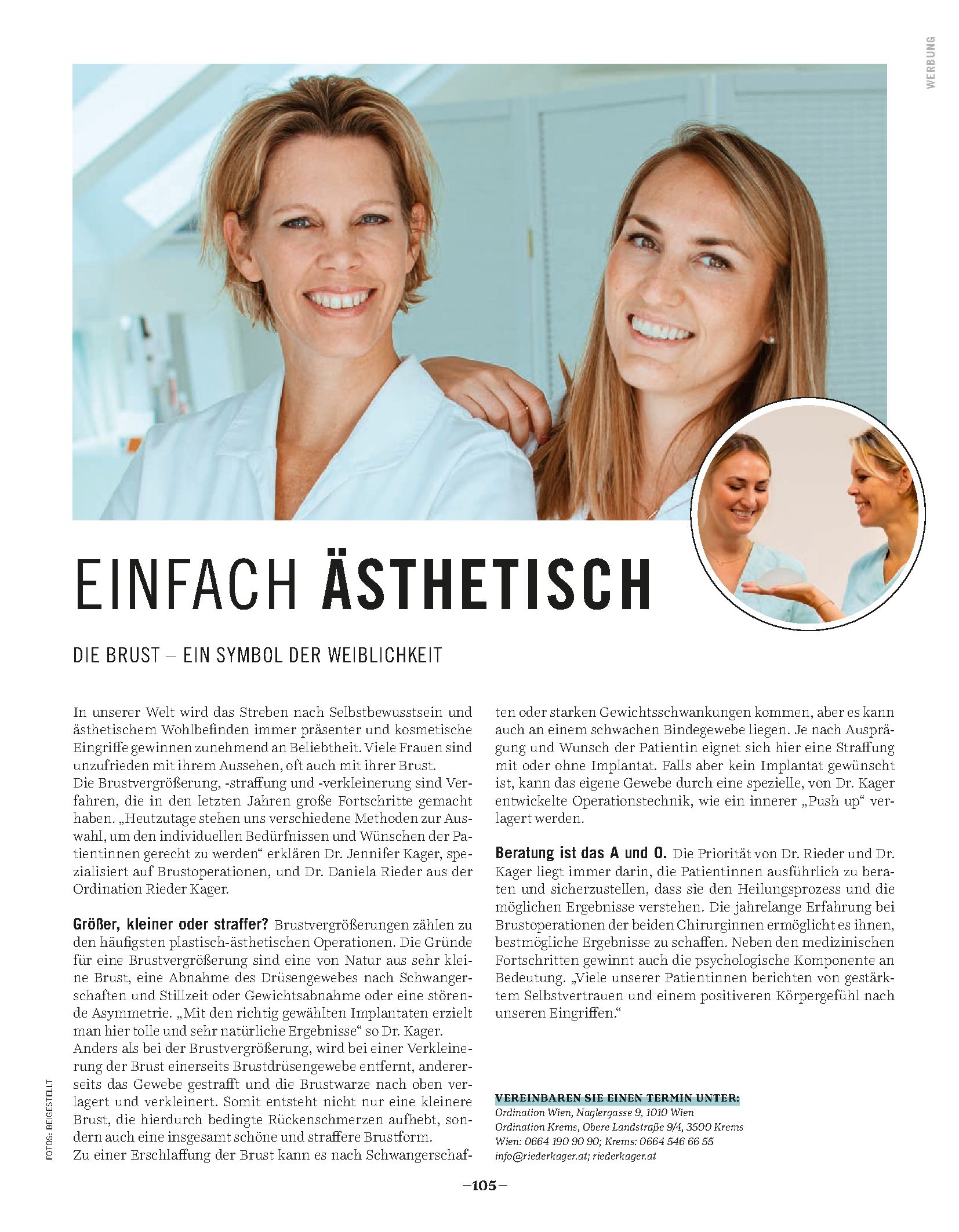 Brust ein Symbol der Weiblichkeit