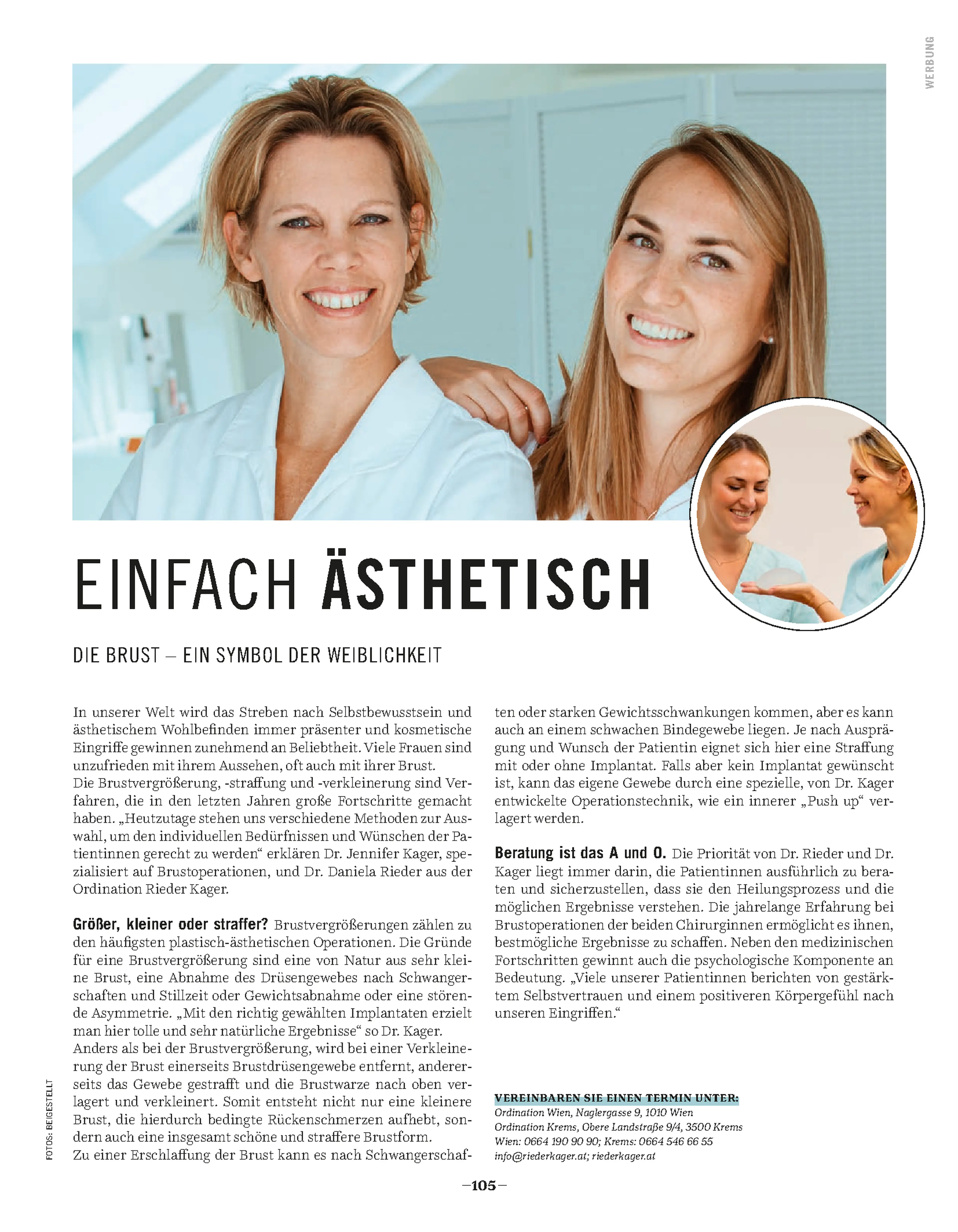 Brust ein Symbol der Weiblichkeit