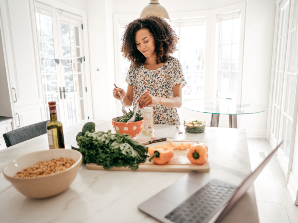 woman cooking