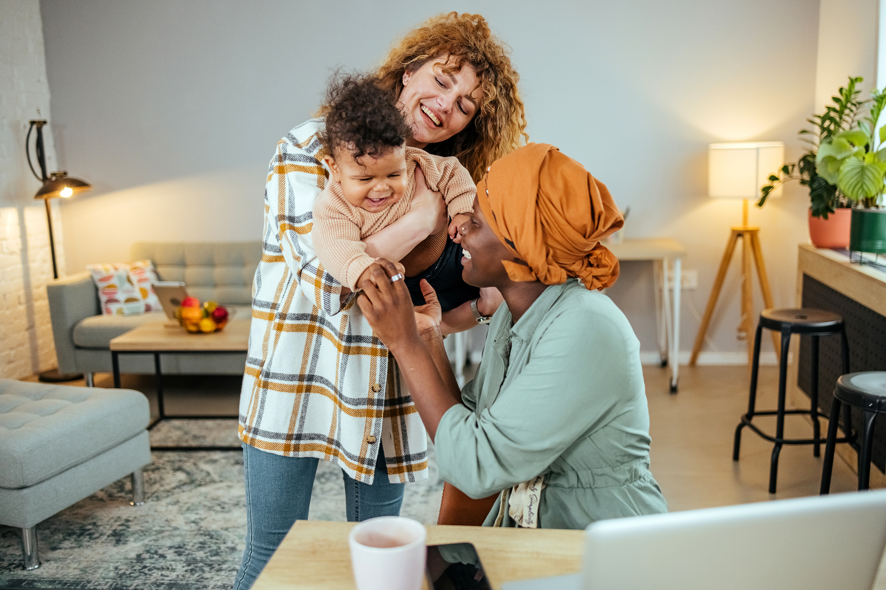 lesbian couple with child