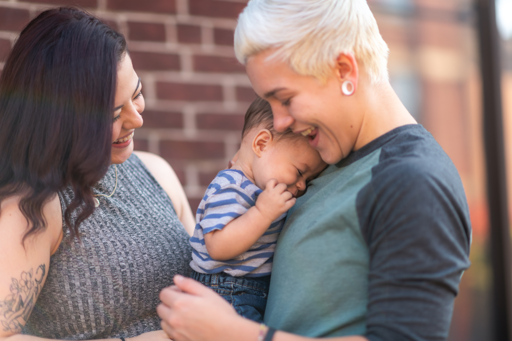 lesbian couple with child