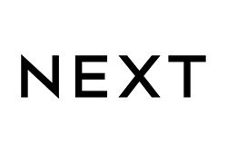 Black text reading "NEXT" in a bold, uppercase font on a white background.