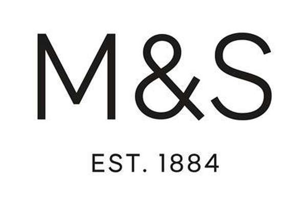 Marks & Spencer (M&S) logo with "M&S" in black text and "EST. 1884" below it, on a white background.