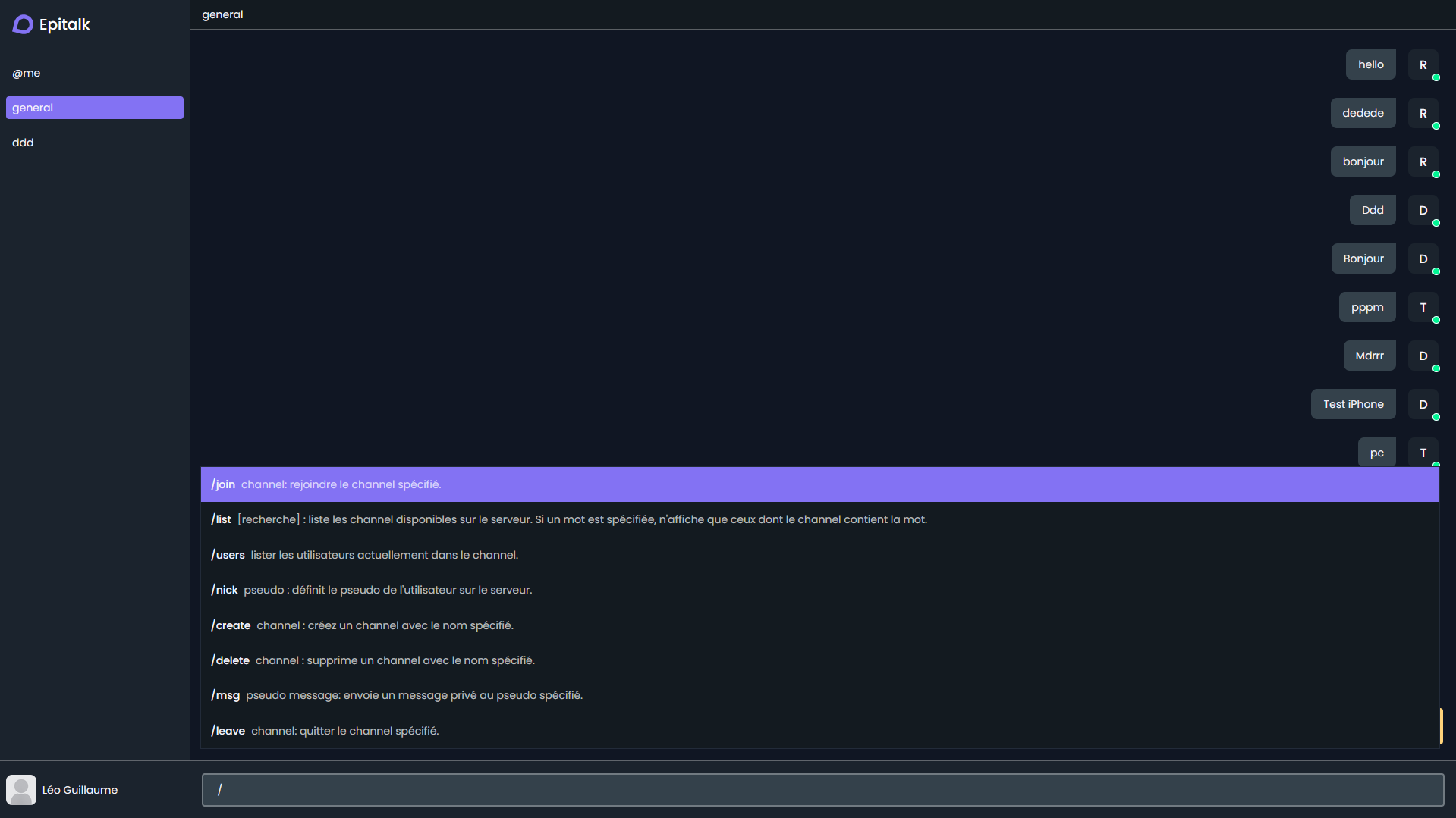 Epitalk — Application de chat IRC temps réel avec Mercure et SSE - Aperçu 1