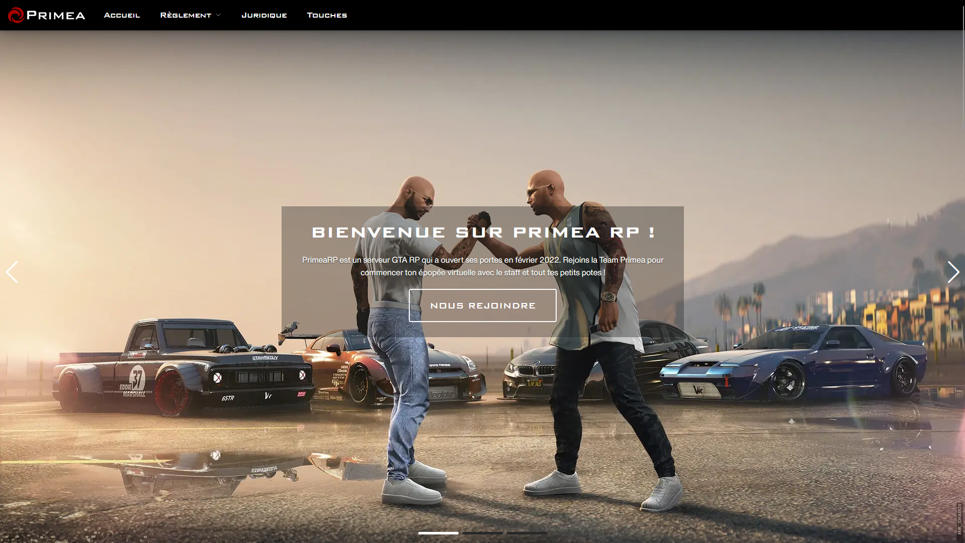 Primea RP — Site officiel du serveur GTA 5 RolePlay - Aperçu 1