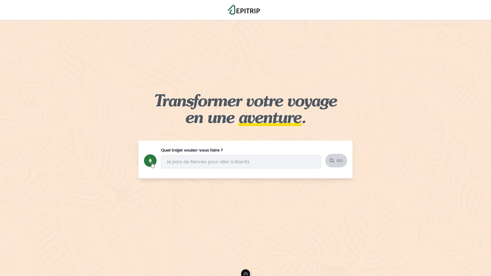 EpiTrip — Planification de voyage en langage naturel avec IA - Aperçu 1