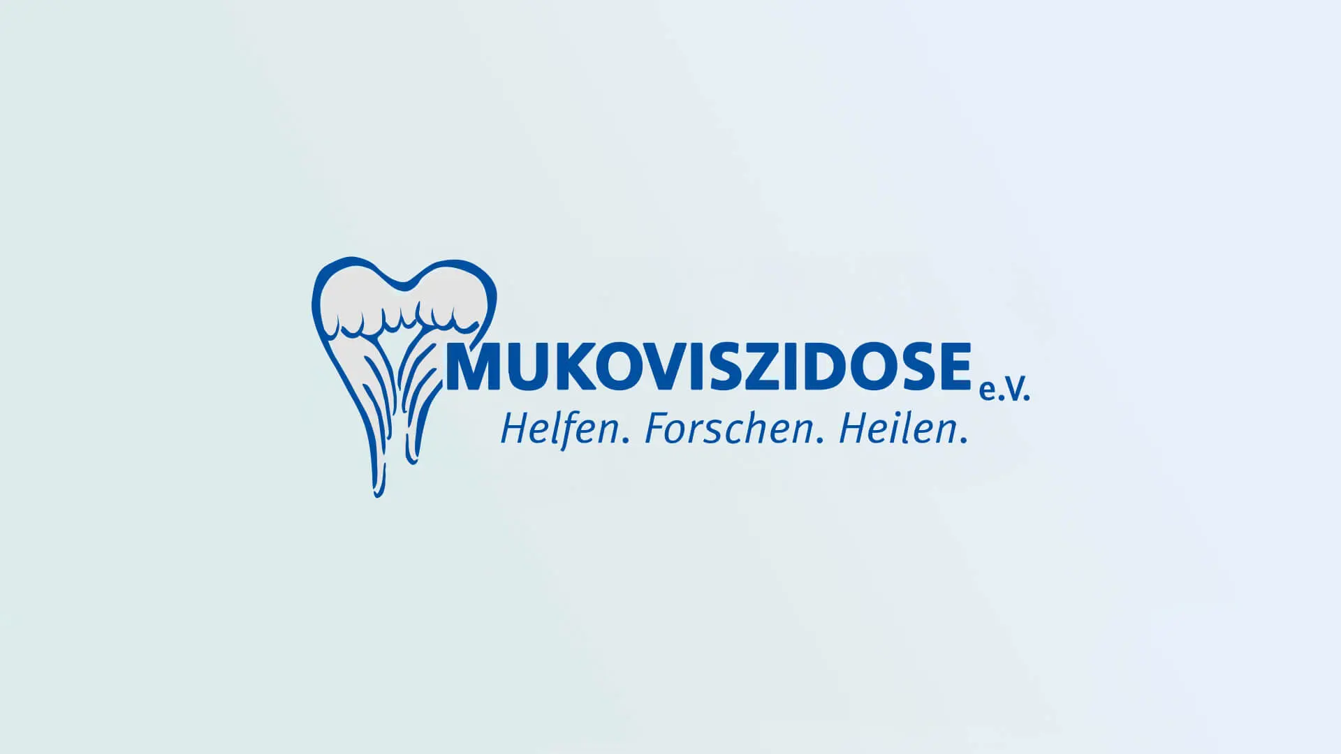 Logo Mukoviszidose eV mit Hintergrund