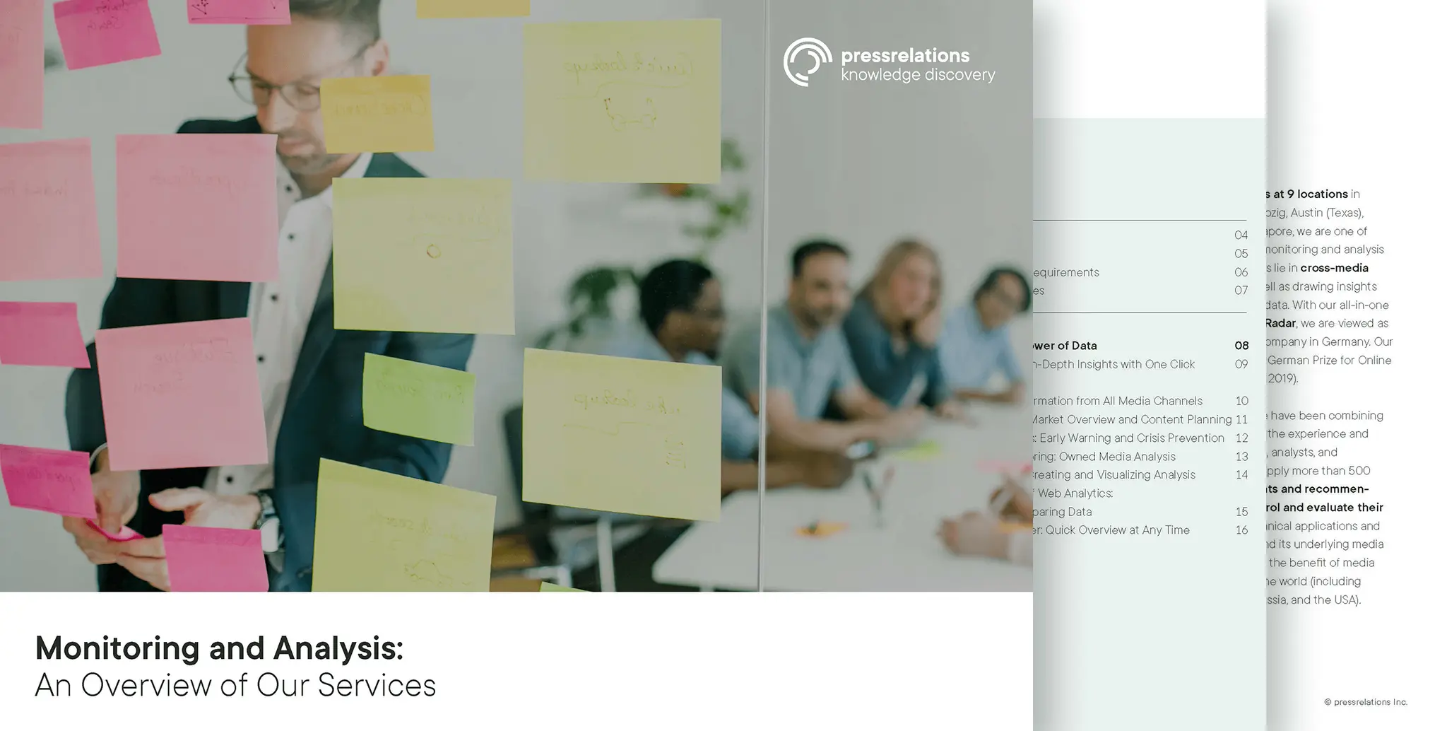 Monitoring and Analysis: An Overview of Our Tool and Services